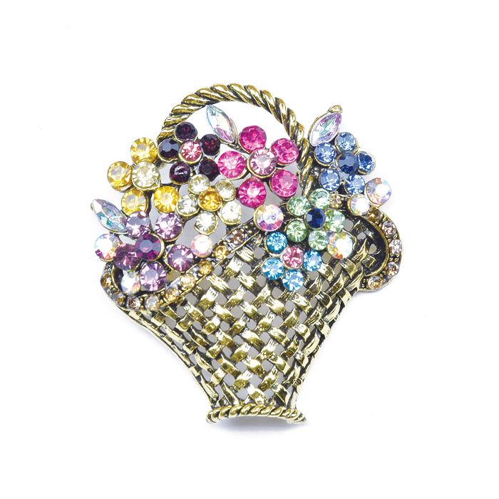 FLOWER BASKET BROOCH