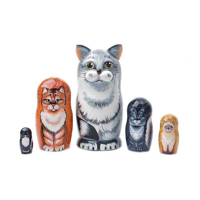 Cat russian nesting dolls best sale