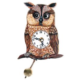 7850 - WHIMSICAL OWL WALL MINI-CLOCK