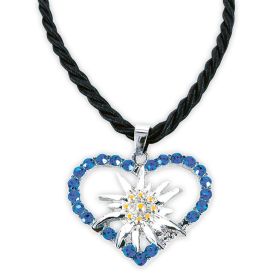 BLUE CRYSTAL EDELWEISS PENDANT