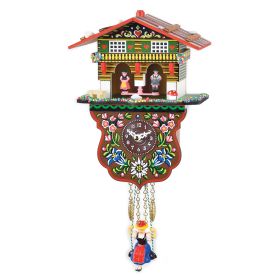SWINGING GIRL CLOCK/WEATHERHOUSE