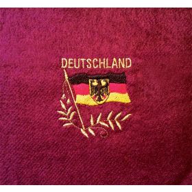 EMBROIDERED BURGUNDY GERMANY KNITTED SCARF