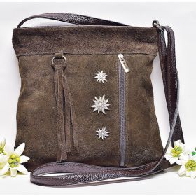 SUEDE LEATHER EDELWEISS HANDBAG