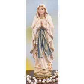 HAND-CARVED "OUR LADY OF LOURDES" STATUETTE