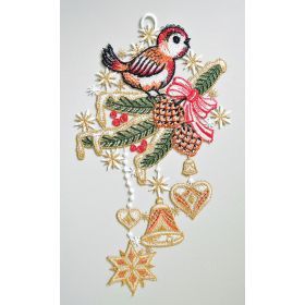 CHRISTMAS SONGBIRD LACE ART