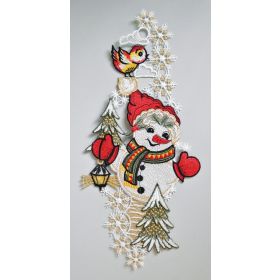 COLORFUL SNOWMAN LACE ART