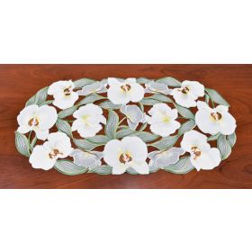 SET/2 ORCHID BOUQUET DOILIES