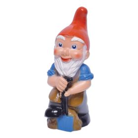 SIEGBERT WITH SPADE GARDEN GNOME
