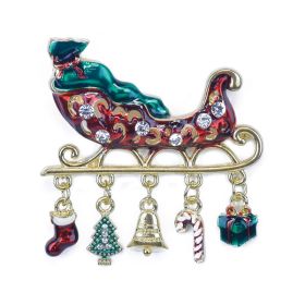 CHRISTMAS SLED BROOCH