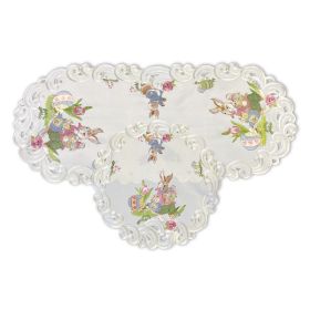 SET/2 "BUNNY & CHICKS" DOILIES