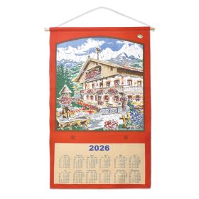 2026 FABRIC CALENDAR RED BORDER