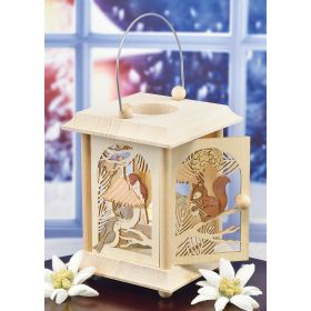 SQUIRREL AND BIRD TABLE LANTERN