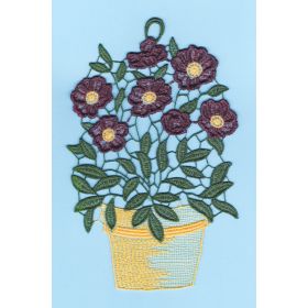 FLOWER POT LACE ART