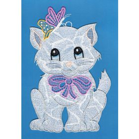 WHIMSICAL KITTEN LACE ART