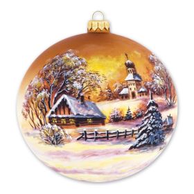 HAND-PAINTED GLASS ORNAMENT