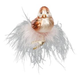 FOREST MELODY BIRD IN NEST GLASS ORNAMENT