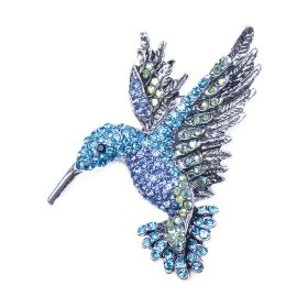 CRYSTAL HUMMINGBIRD BROOCH