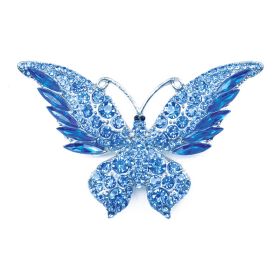 SAPPHIRE BLUE BUTTERFLY BROOCH