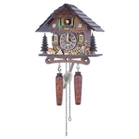 HIKER WITH DACHSHUND CUCKOO CLOCK