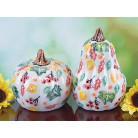 POLISH POTTERY PUMPKIN SALT & PEPPER SET