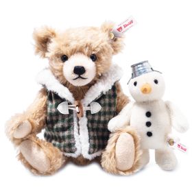STEIFF TEDDY BEAR WITH SNOWMAN