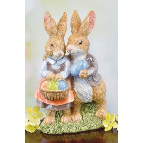 MR AND MRS COTTONTAIL FIGURINE