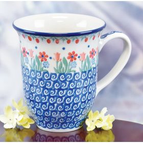 POLISH POTTERY FLORAL JUMBO MUG