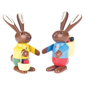 SET/2 EASTER BUNNY FIGURINES FROM GERMANY