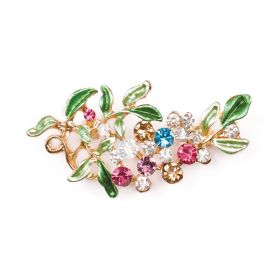 MULTI-COLORED CRYSTAL BROOCH