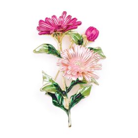 PINK FLORAL BROOCH