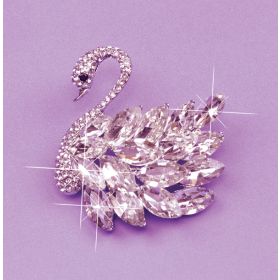 SPARKLING SWAN BROOCH