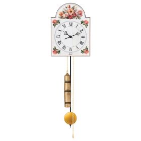 COUNTRY ROSE SKELETON CLOCK
