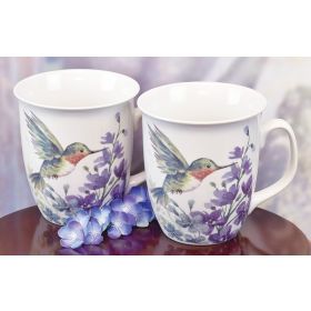 HUMMINGBIRD PORCELAIN JUMBO MUG (SET/2)