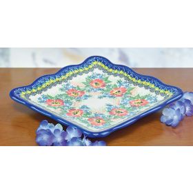 POLISH POTTERY POPPIES PLATE