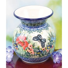 POLISH POTTERY BUTTERFLY VASE