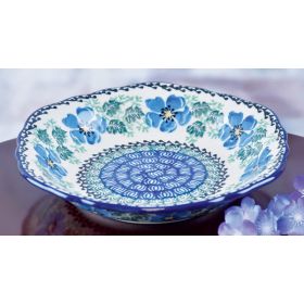 POLISH POTTERY SCALLOPED BOWL