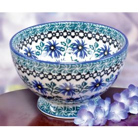 POLISH POTTERY PEDESTAL BOWL