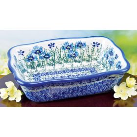 POLISH POTTERY UNIKAT RECTANGULAR BAKING DISH