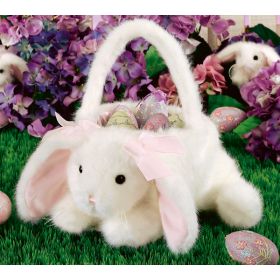 WHITE BUNNY EASTER BASKET