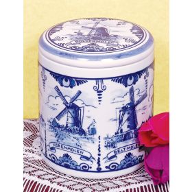 DELFT BLUE WINDMILL STORAGE CANISTER