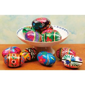 SET/6 HAND-PAINTED EGGS FROM POLAND