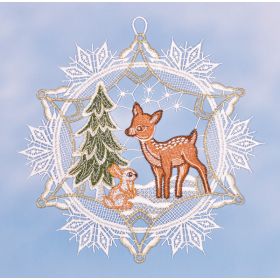 "BAMBI, BUNNY & TANNENBAUM" LACE ART