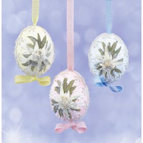 SET/3 EDELWEISS BLOSSOM EASTER EGGS