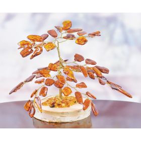 MINIATURE TREE WITH AMBER LEAVES