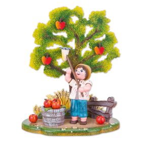 MINIATURE APPLE HARVEST FIGURINE