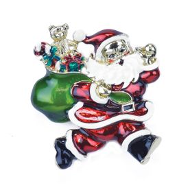 SANTA WITH BAG OF TOYS BROOCH