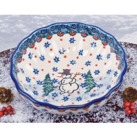 POLISH BOWL WITH SNOWMAN PATTERN