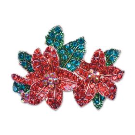 DOUBLE POINSETTIA BROOCH