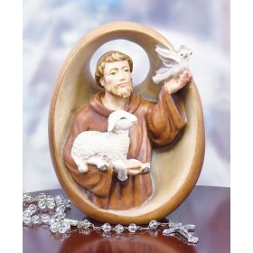 CARVED IMAGE OF ST FRANCIS OF ASSISI