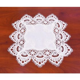 LARGE EMBROIDERED LACE DOILY